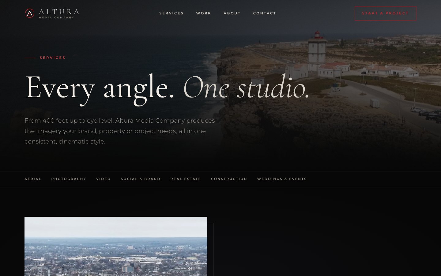 Altura's services page